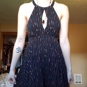Black and multi color romper
